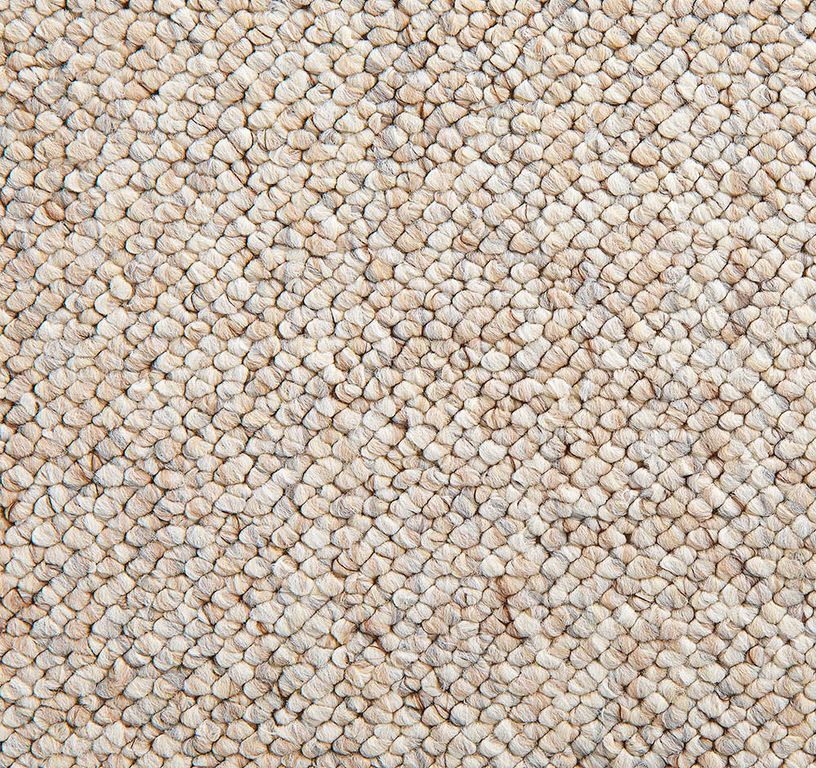 Moquette bouclée BLANCA, col sable, rouleau 4.00 m