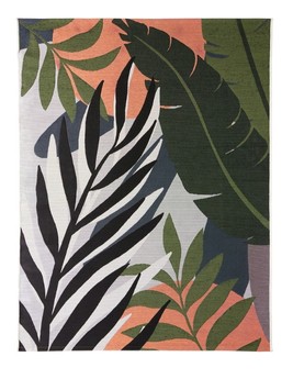 Tapis ZAKARI , végétal multicolore