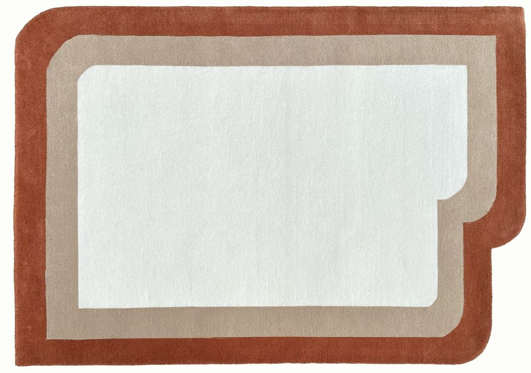 Tapis SILLAGE , géométrique  ECRU / BEIGE / TERRA