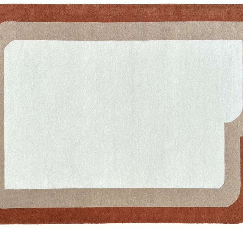 Tapis SILLAGE , géométrique  ECRU / BEIGE / TERRA