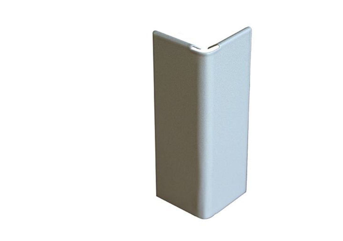 Jonction Angle Sortant 10 cm  , aluminium, décor Aluminium , l.10.00 x L. 3.50 cm