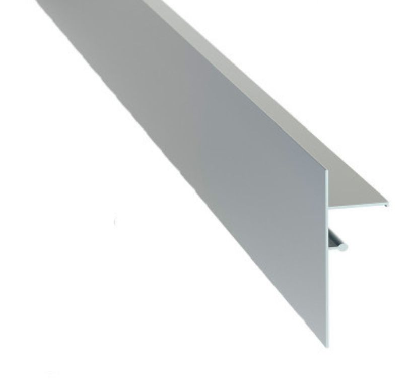 Profilé de finition Profile de Finition Clipsable 10 cm Profilé de Finition Clipsable 10 cm Gris Aluminium, aluminium, décor Aluminium , l.10.00 x L. 240.00 cm