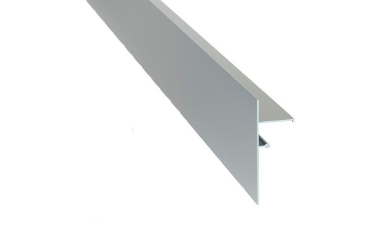 Profilé de finition clipsable 7 cm Gris Aluminium