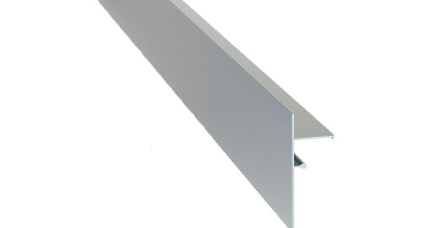 Profilé de finition Profilé de finition clipsable 7 cm Profilé de finition clipsable 7 cm Gris Aluminium, aluminium, décor Aluminium , l.7.00 x L. 240.00 cm