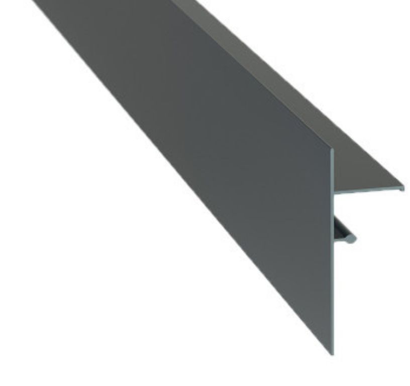Profilé de finition Profilé de finition clipsable 7 cm Profilé de finition clipsable 7 cm Gris Anthracite, aluminium, décor Anthracite, l.7.00 x L. 240.00 cm