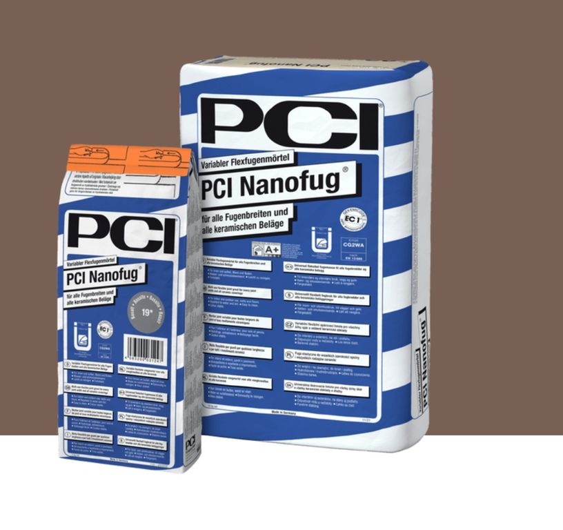 Mortier de jointoiement carrelage  NANOFUG 4KG, pour sols Carrelage, coloris Marron, 4.00 kg