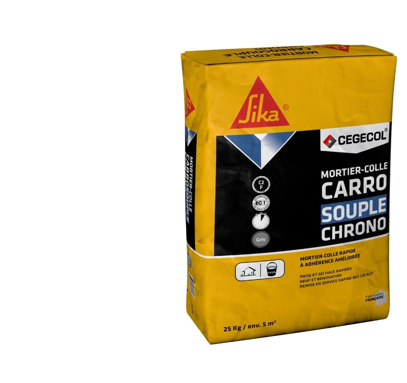 Mortier-colle  Carrosouple chrono 25kg, pour sols Carrelage, , 25.00 kg