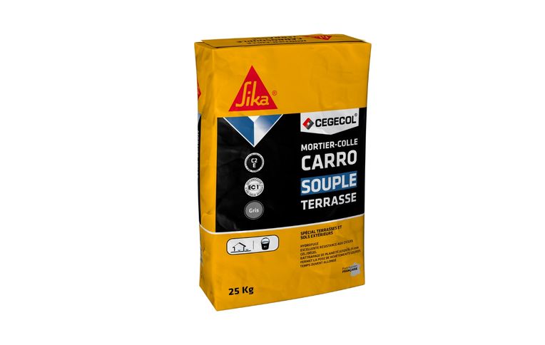Mortier-colle  Carrosouple terrasse, pour sols Carrelage, Gris, 25.00 kg