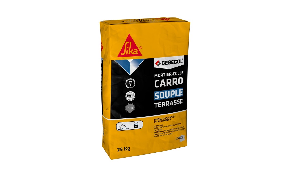 Mortier-colle  Carrosouple terrasse 25kg, pour sols Accessoire Carrelage, , 25.00 kg