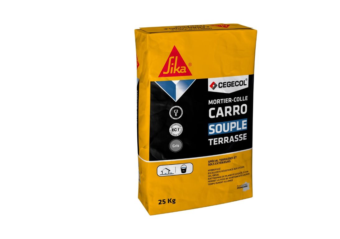 Mortier-colle  Carrosouple terrasse 25kg, pour sols Carrelage, , 25.00 kg