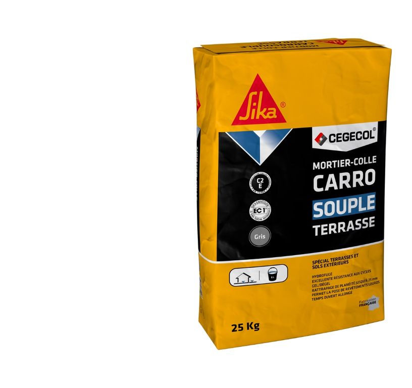 Mortier-colle  Carrosouple terrasse 25kg, pour sols Carrelage, , 25.00 kg