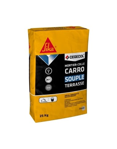 Mortier-colle  Carrosouple terrasse 25kg, pour sols Accessoire Carrelage, , 25.00 kg