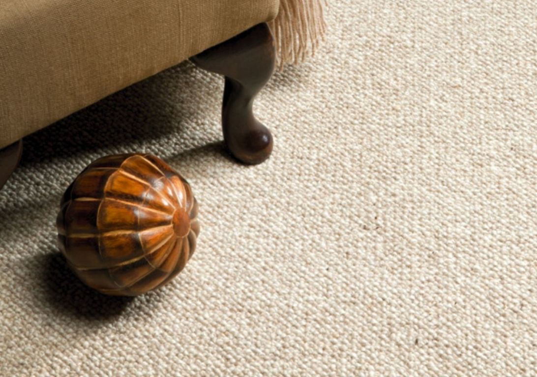 Moquette bouclée LONDON 5M, col sable, rouleau 5.00 m