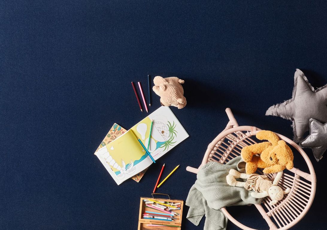 Moquette velours MONTSEGUR, col bleu nuit, rouleau 4.00 m