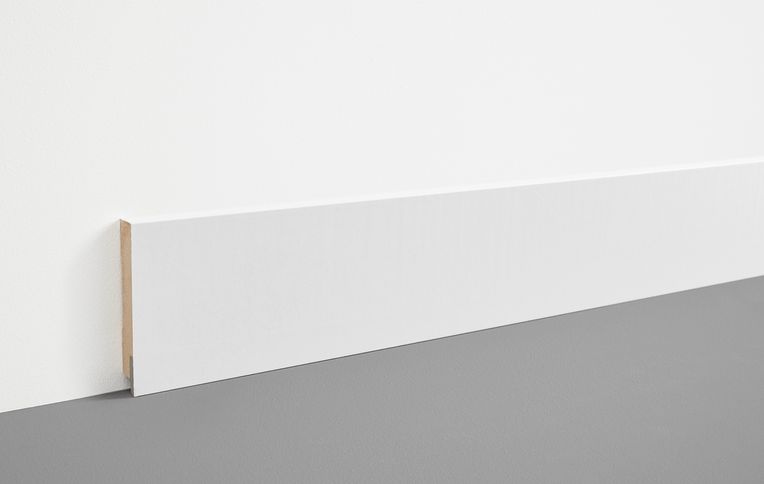 Plinthe , mdf, décor Uni blanc à peindre , h.10.00 x L. 240.00 cm