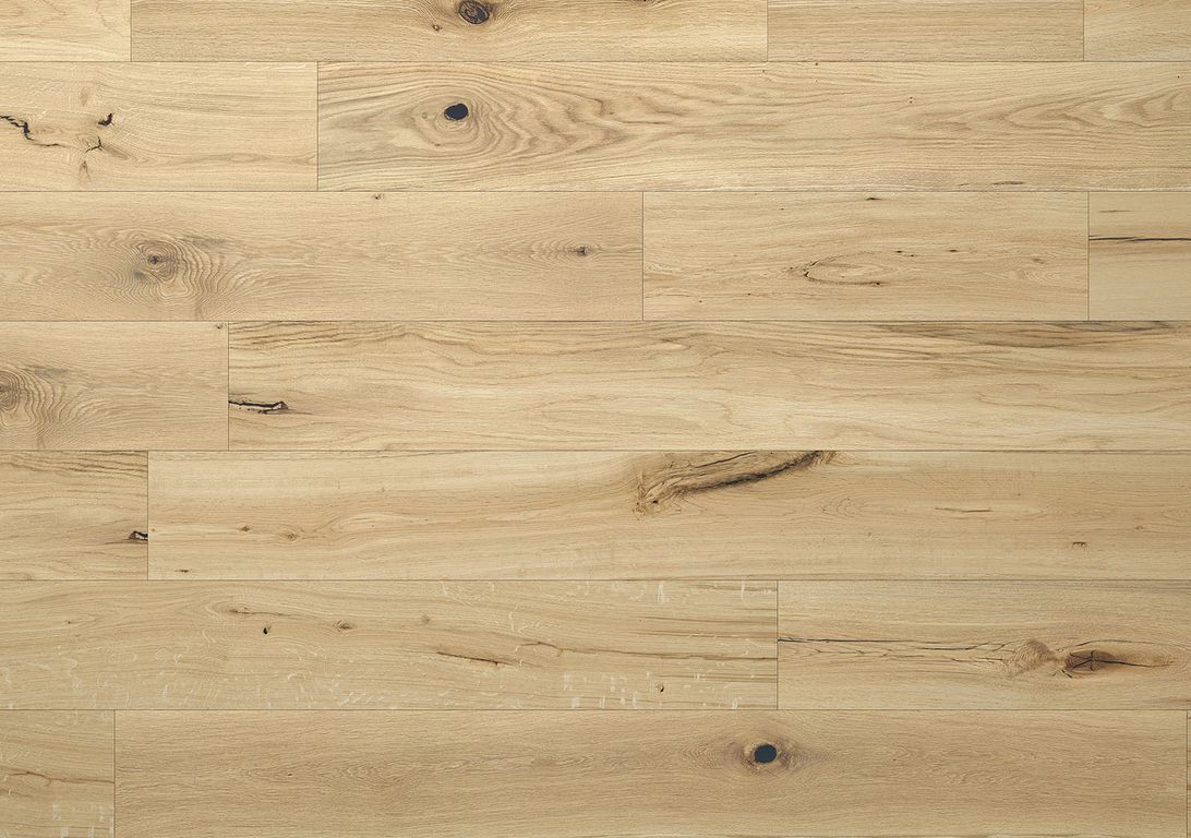 Parquet contrecollé CHALET 190 CHENE AUTHENTIQUE NEW, chêne naturel, verni, larg. 19.00 cm