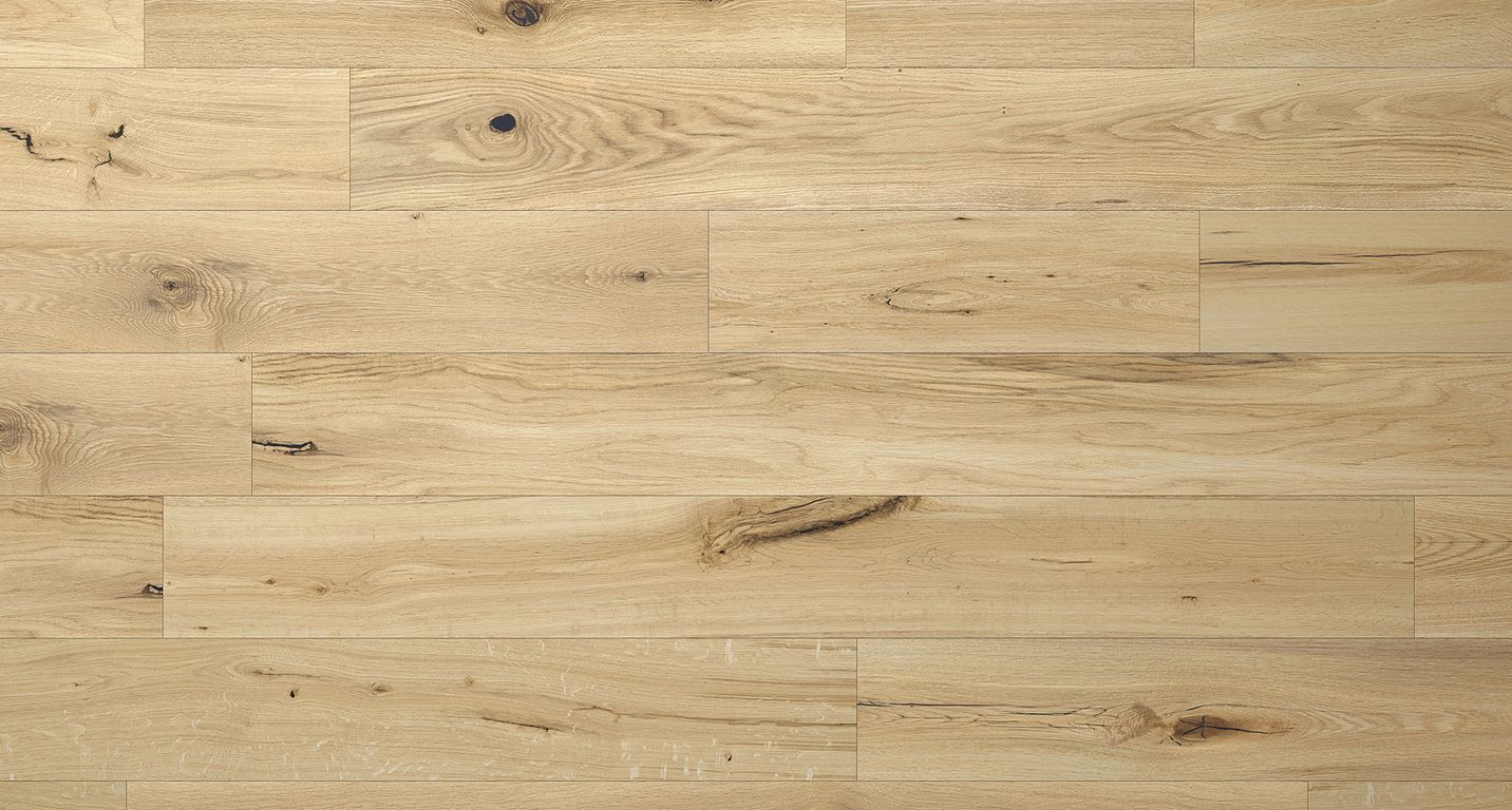 Parquet contrecollé CHALET 190 CHENE AUTHENTIQUE NEW, chêne naturel, verni, larg. 19.00 cm