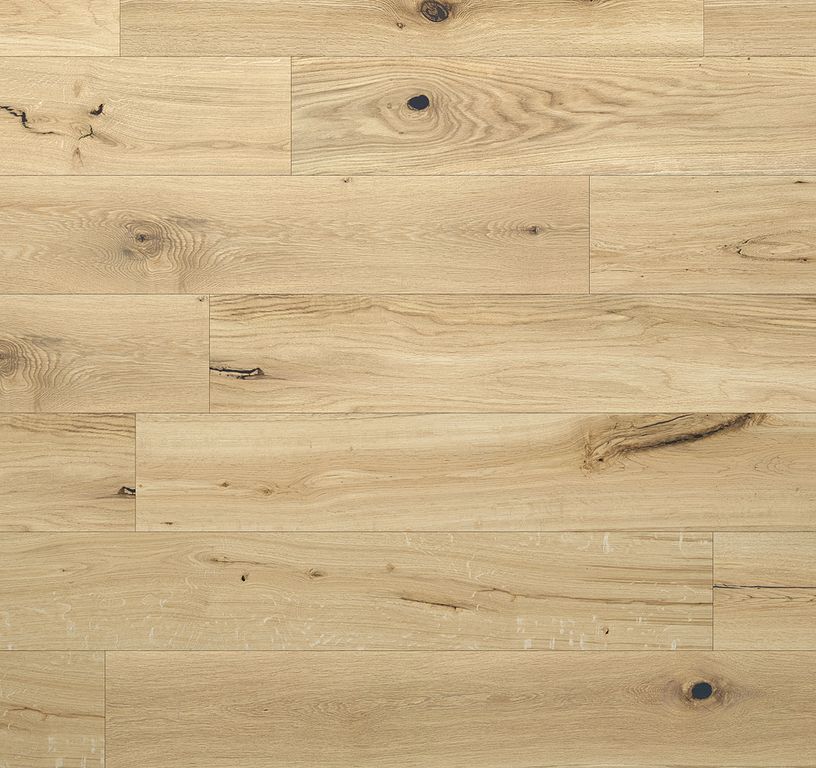 Parquet contrecollé CHALET 190 CHENE AUTHENTIQUE NEW, chêne naturel, verni, larg. 19.00 cm