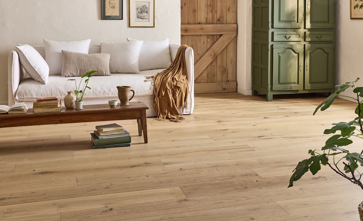 Parquet contrecollé FERME 190 CHÊNE VINTAGE, chêne naturel, verni, larg. 19.00 cm