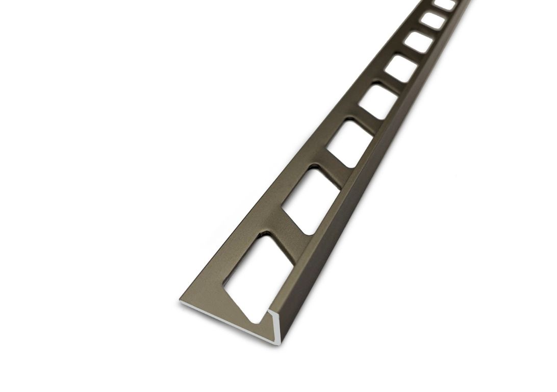 Profilé d'arrêt Arrêt de cornière 8mm  , aluminium, décor titium, l.0.02 x L. 250.00 cm