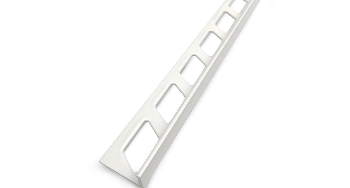 Profilé d'arrêt Arrêt de cornière 10mm  , aluminium, décor blanc laqué, l.0.02 x L. 250.00 cm