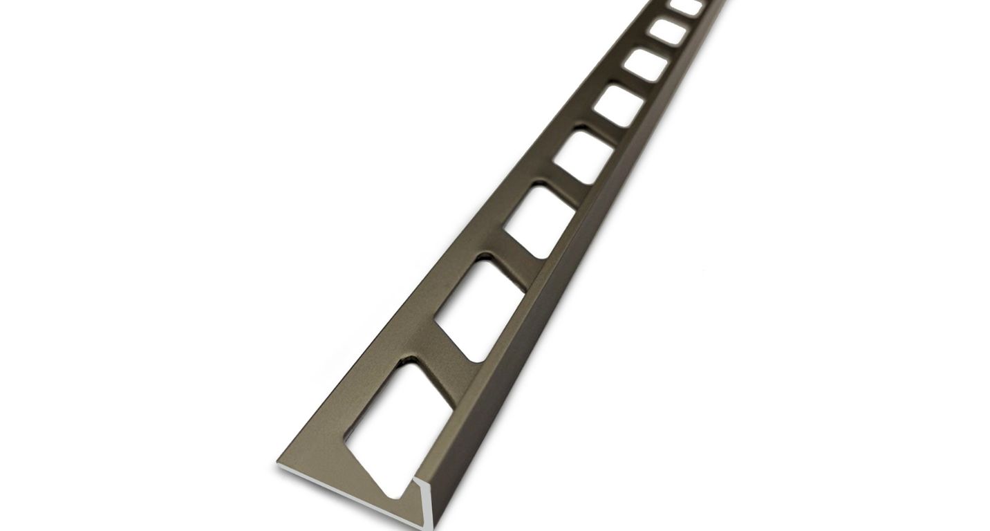 Profilé d'arrêt Arrêt de cornière 10mm  , aluminium, décor titium, l.0.02 x L. 250.00 cm