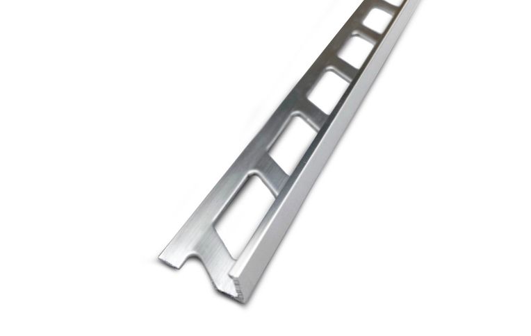 Profilé d'arrêt Arrêt de cornière 12,5mm  , aluminium, décor aluminium brillant, l.0.02 x L. 250.00 cm