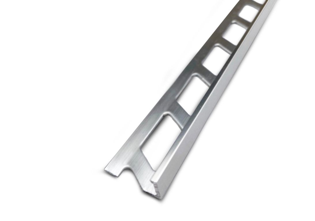 Profilé d'arrêt Arrêt de cornière 12,5mm  , aluminium, décor aluminium brillant, l.0.02 x L. 250.00 cm