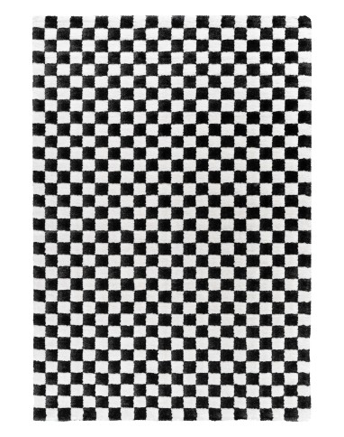 Tapis LOUISE , carreau Noir et blanc