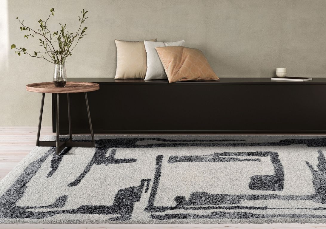 Tapis LEO ,   Beige / gris
