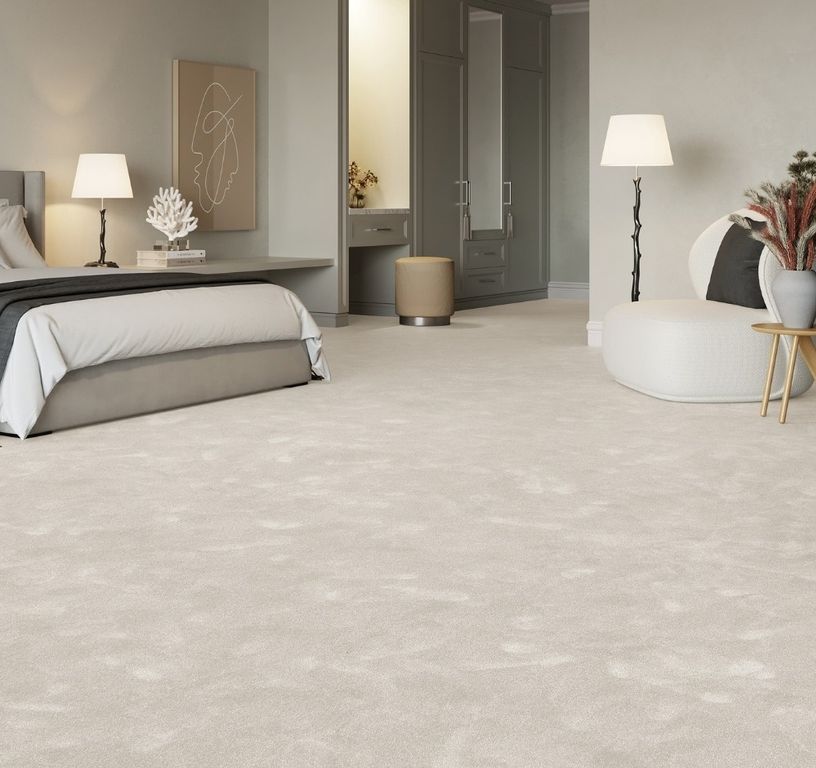 Moquette velours OBSESSION, col ecru, rouleau 4.00 m