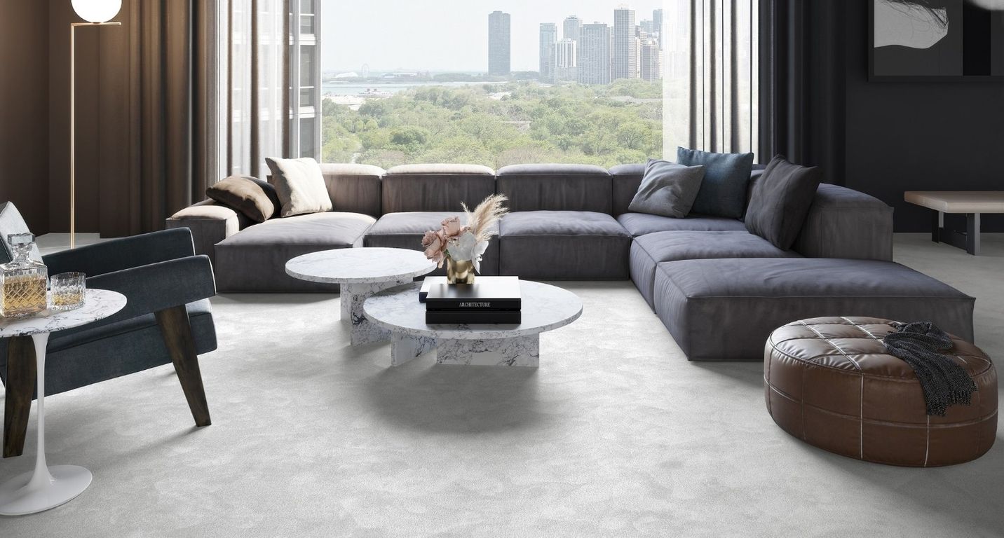 Moquette velours OBSESSION, col gris, rouleau 4.00 m