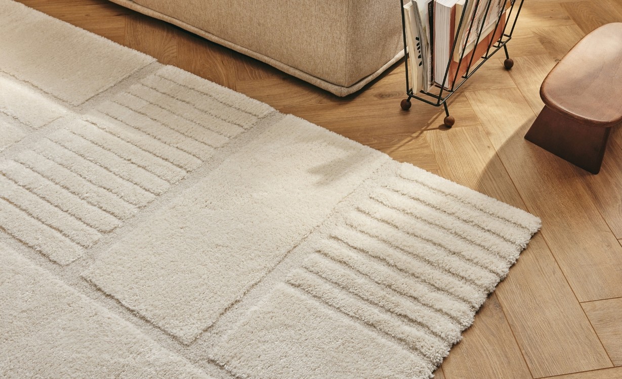 Tapis GROUND  , géométrique Beige