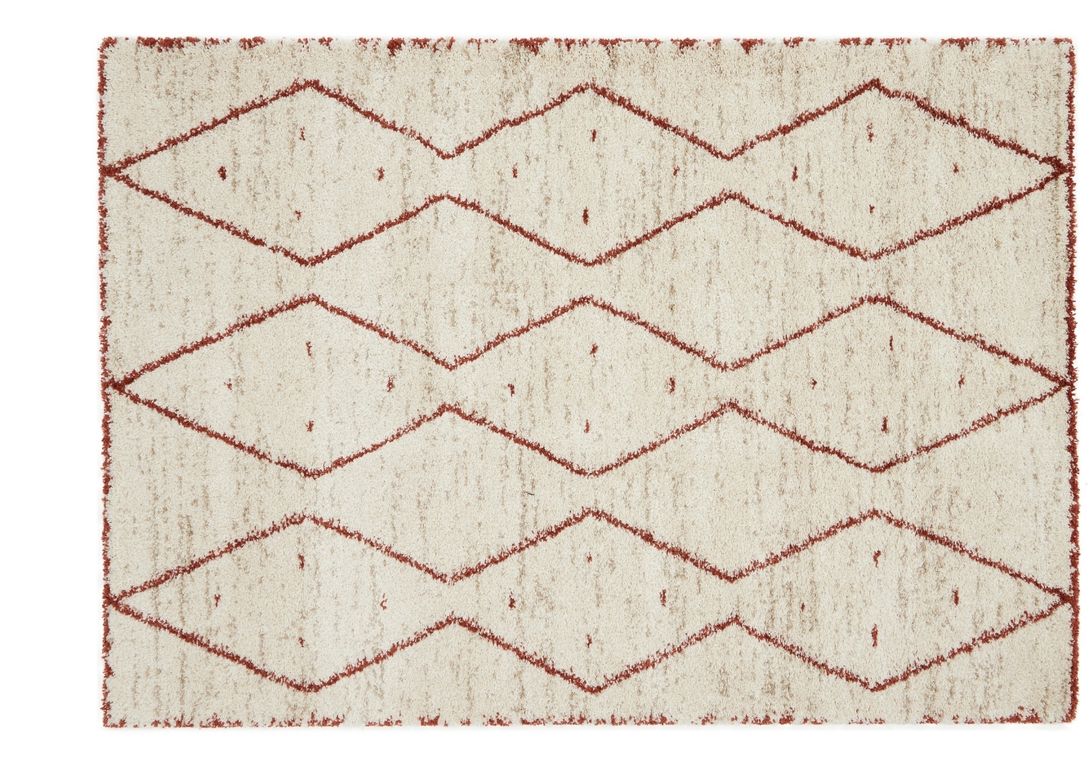 Tapis KAMIL , berbère  Beige / rouille