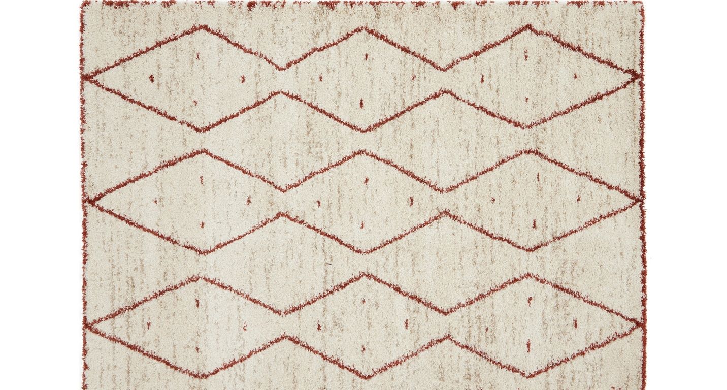 Tapis KAMIL , berbère  Beige / rouille