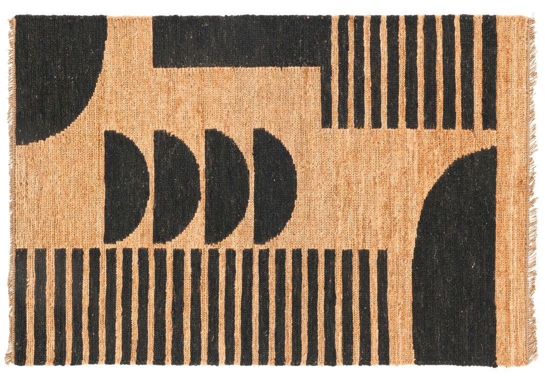 Tapis MARCO , géométrique Naturel / noir