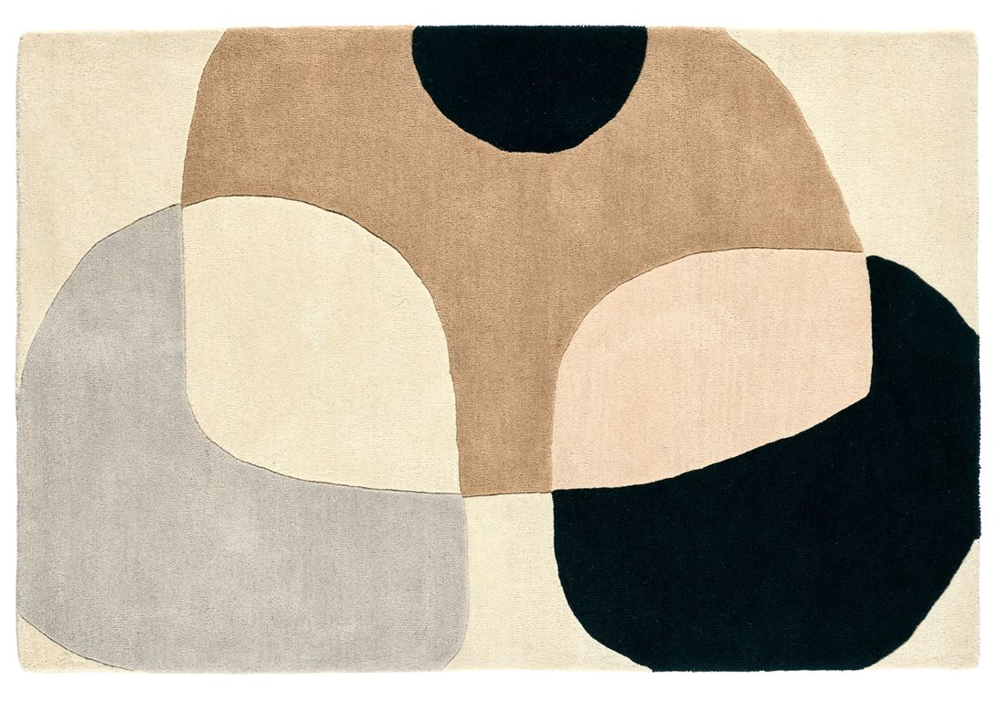 Tapis LEANDRE , géométrique  Beige / multico