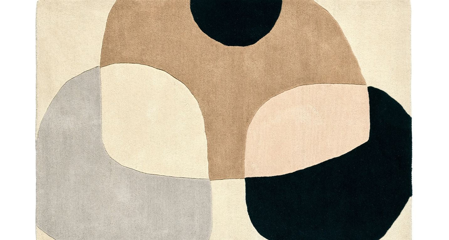 Tapis LEANDRE , géométrique  Beige / multico