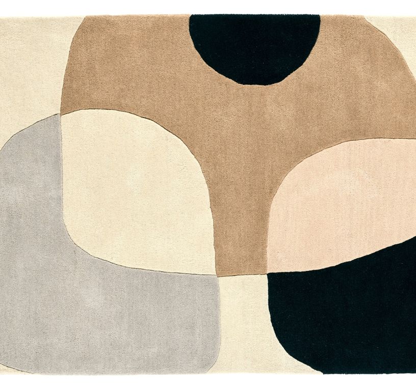 Tapis LEANDRE , géométrique  Beige / multico