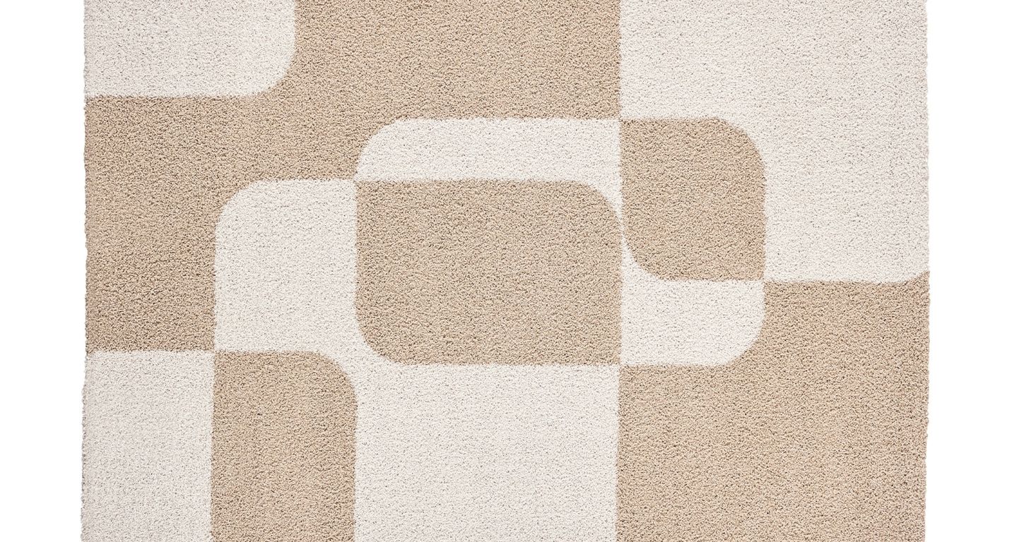 Tapis SHAPEO , géométrique  Beige