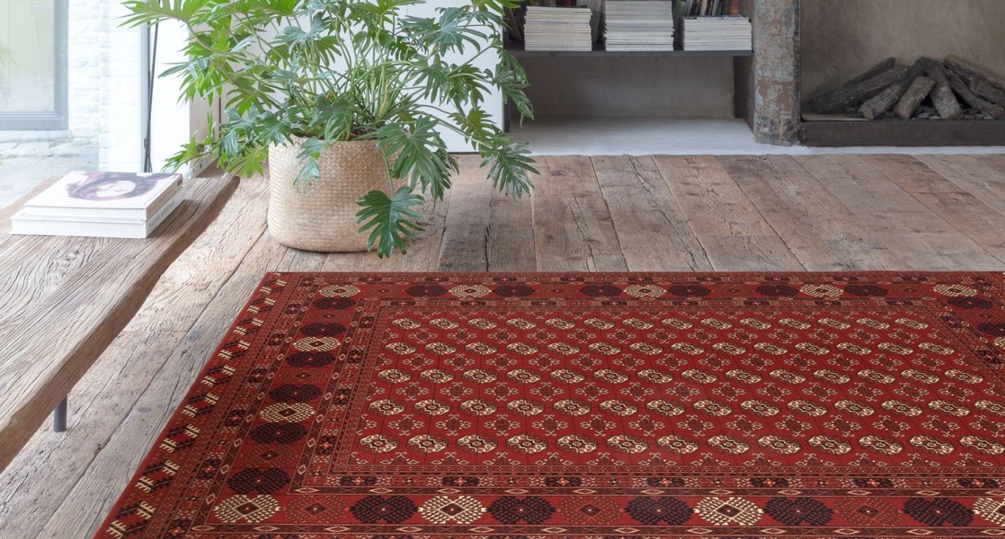 Tapis BOUKARA , oriental boukhara Rouge