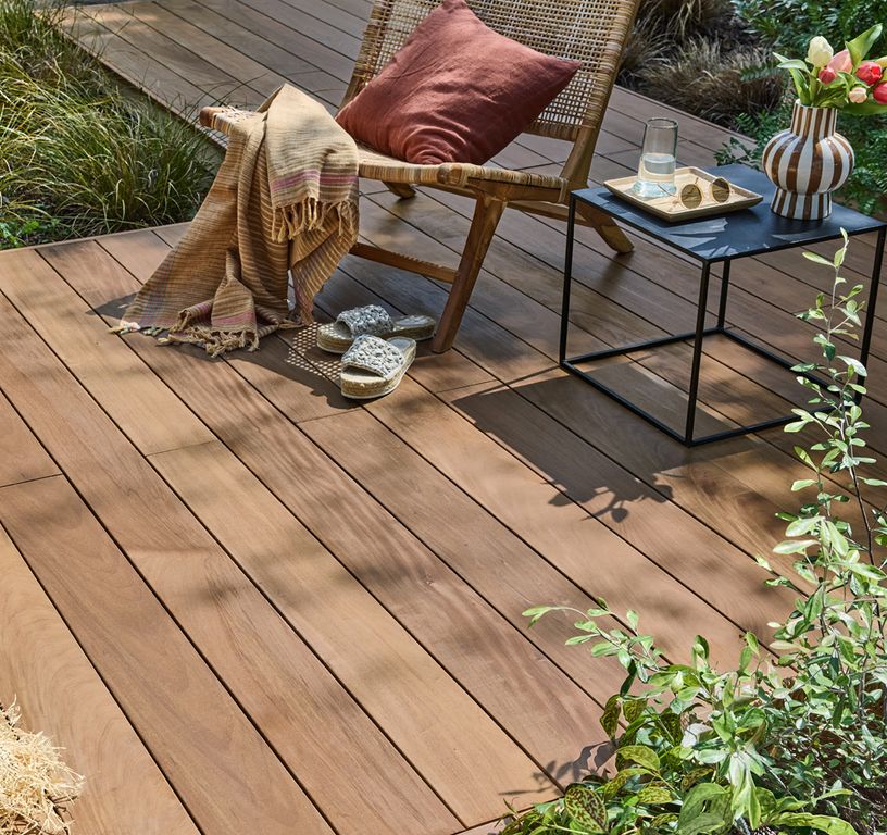 Lame de terrasse IPE, 1.85M ,l 14.50 x L 185 cm