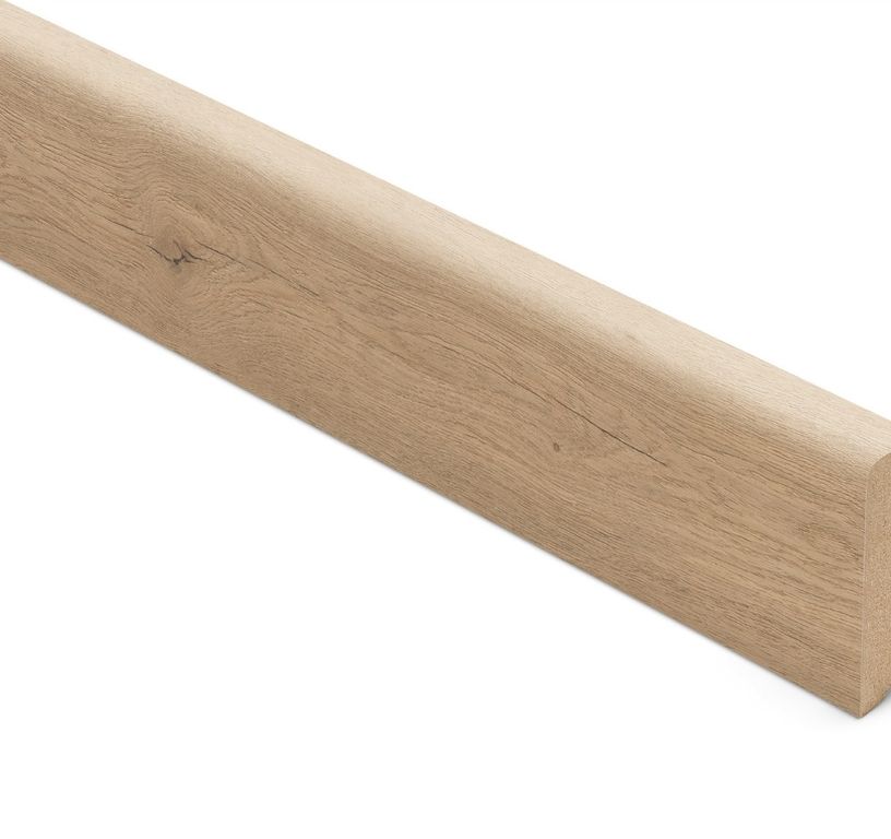 Plinthe  Lamett, Mdf placage bois, décor Bois chêne naturel clair , h.6.00 x L. 240.00 cm