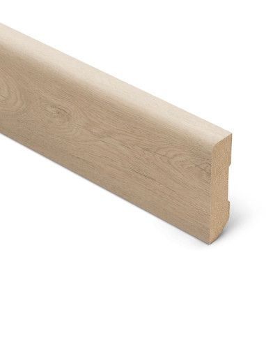 Plinthe  Lamett, Mdf placage bois, décor Bois chêne authentique, h.6.00 x L. 240.00 cm