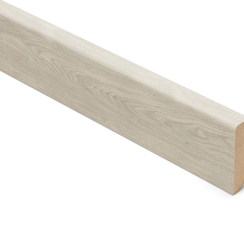 Plinthe  Lamett, Mdf placage bois, décor Bois chêne blanchi, h.6.00 x L. 240.00 cm
