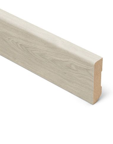 Plinthe  Lamett, Mdf placage bois, décor Bois chêne blanchi, h.6.00 x L. 240.00 cm