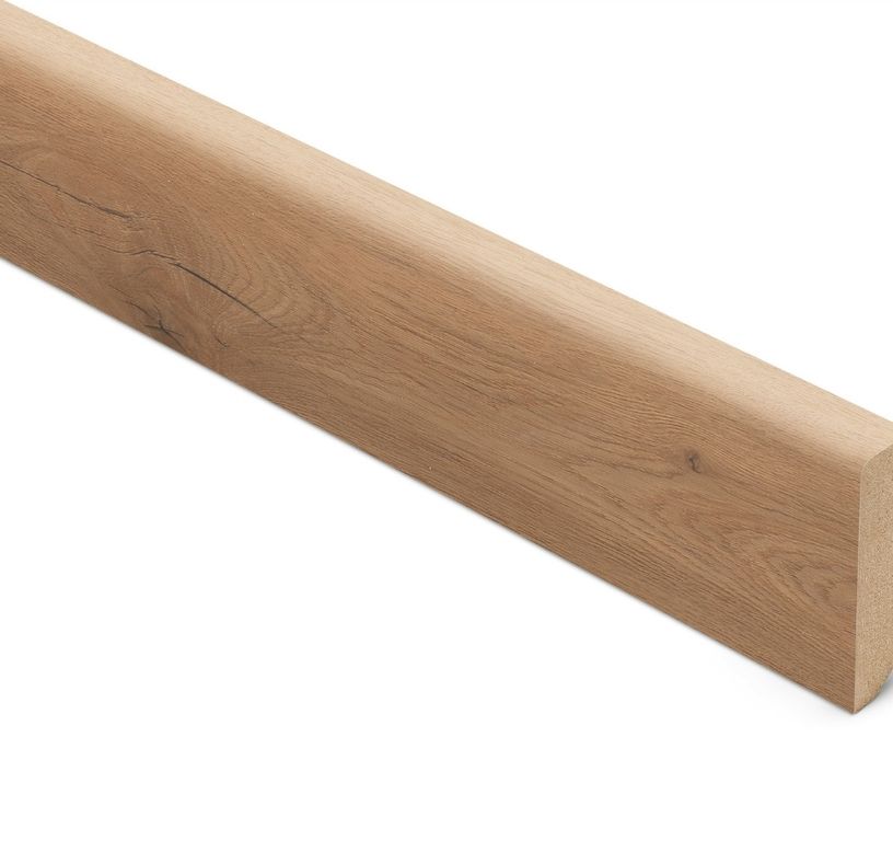 Plinthe  Lamett, Mdf placage bois, décor Bois chêne tradition , h.6.00 x L. 240.00 cm