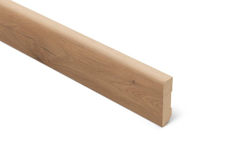 Plinthe Lamett, Mdf placage bois, décor Bois chêne tradition , h.6.00 x L. 240.00 cm