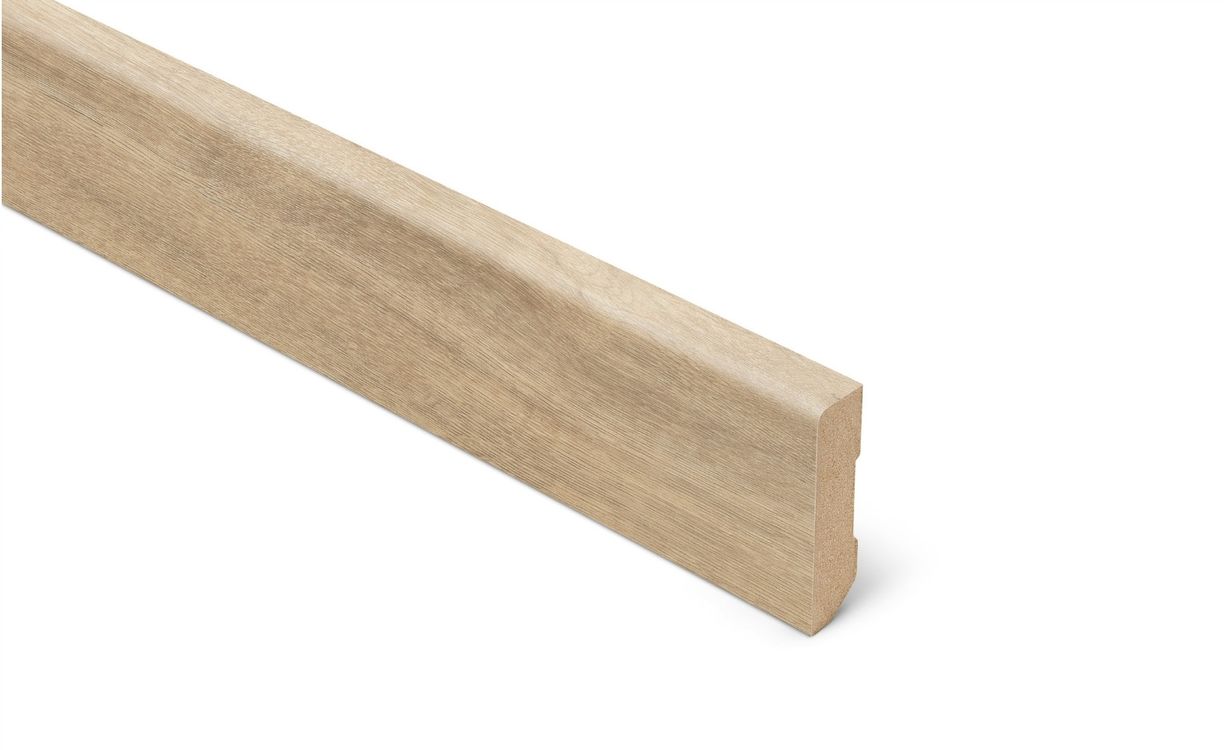 Plinthe  Lamett, Mdf placage bois, décor Bois chêne naturel , h.6.00 x L. 240.00 cm