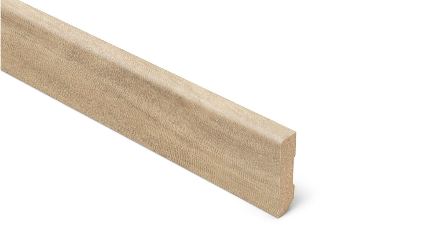Plinthe  Lamett, Mdf placage bois, décor Bois chêne naturel , h.6.00 x L. 240.00 cm